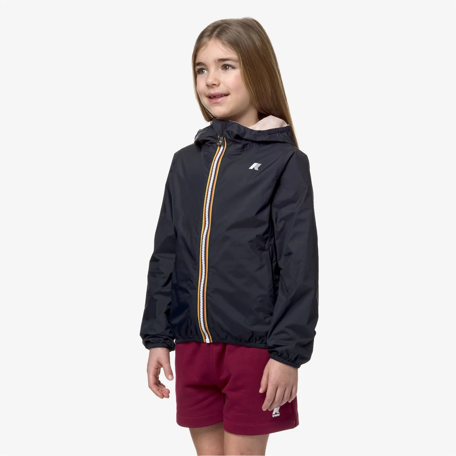 K-Way Lily Plus Double geaca fete reversibila albastru-roz