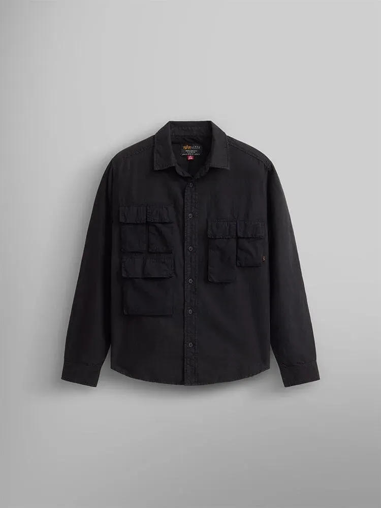 Alpha Industries Multi Pocket camasa neagra bumbac