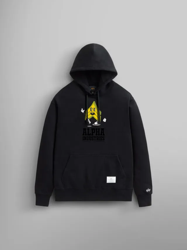 Alpha Industries Alpha Badge hanorac negru bumbac