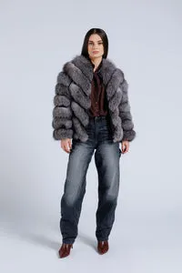 Mareus Grey Frost 273 haina blana vulpe dama gri scurta