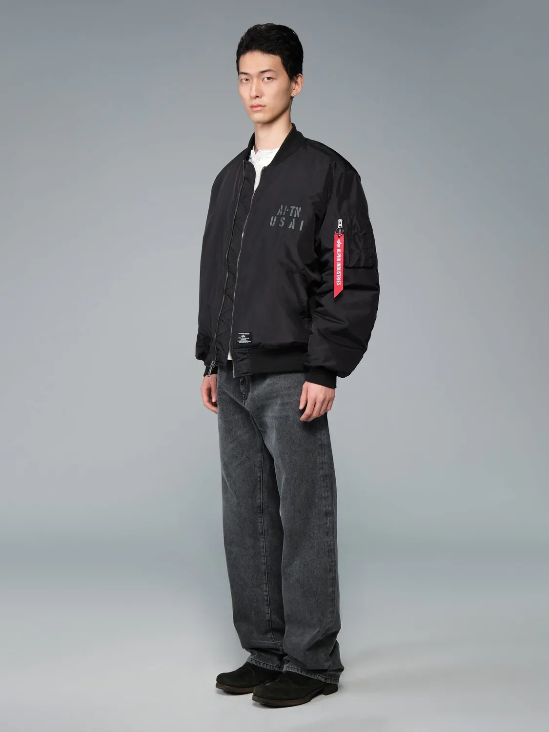 Alpha Industries MA-1 Oxford Elite geacă bomber neagră nailon
