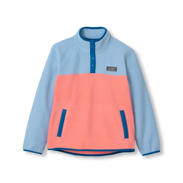 Eddie Bauer Quest Fleece Snap Neck pulover Carnation moale