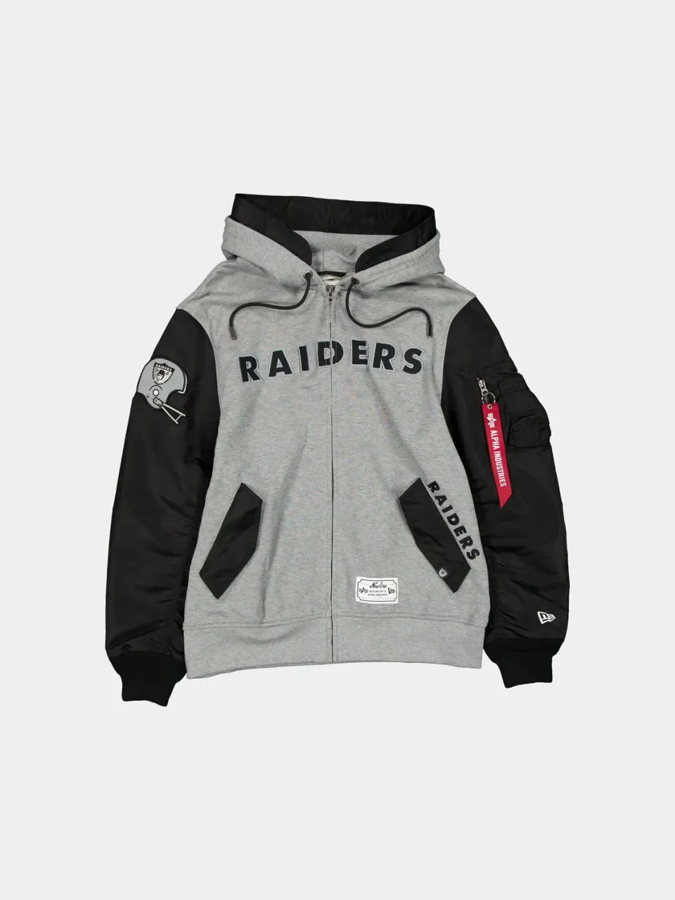 Alpha Industries MA-1 Oakland Raiders hanorac negru bumbac