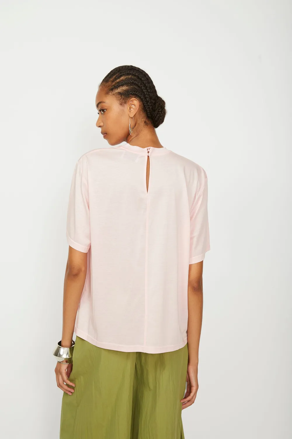 Isabelle Blanche T Shirt tricou damă roz cu perle