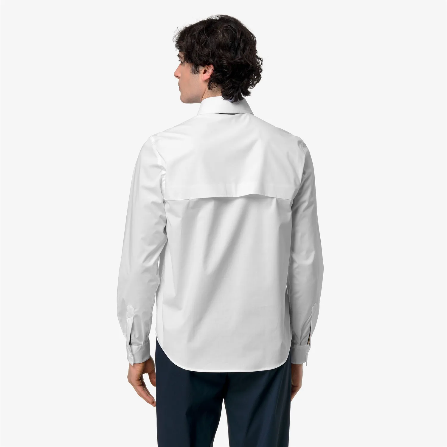 K-Way Damir St Poplin No Iron cămașă bărbați albă elastică