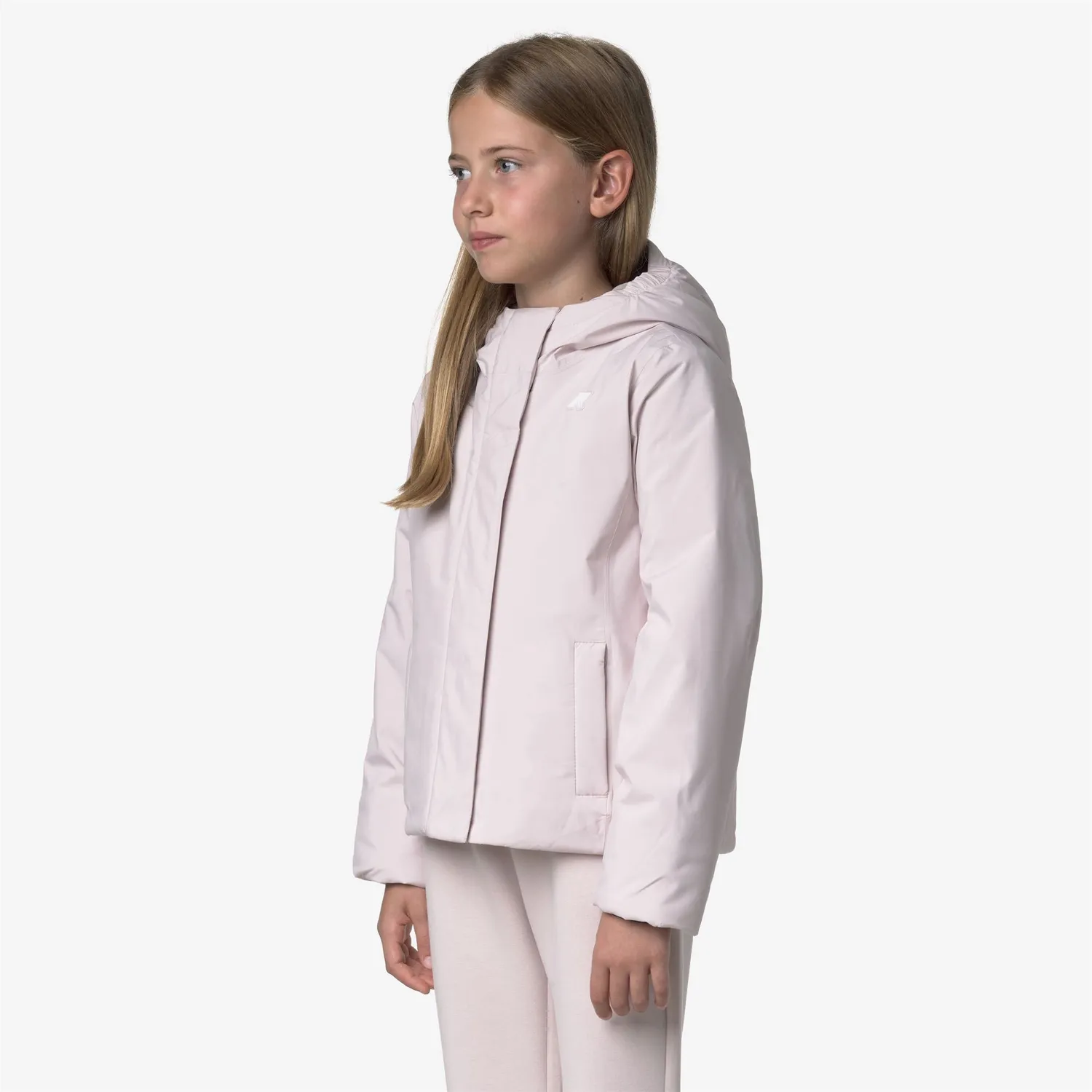 K-Way Lily Soft Touch Marmotta geaca fete roz-gri calduroasa