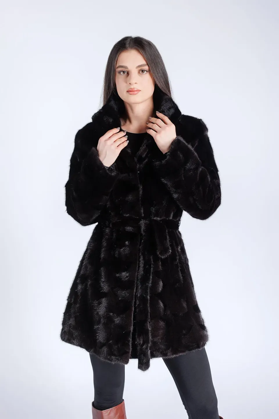 Mareus Nurca Sable 187 haina blana maro 85 cm