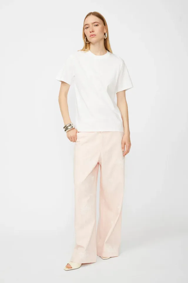 Isabelle Blanche set 2 tricouri bumbac logo brodat
