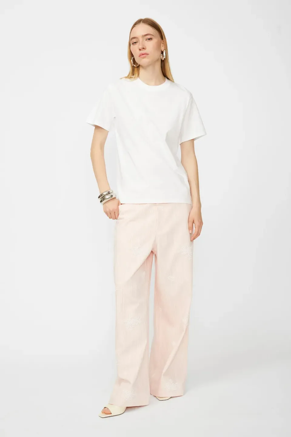 Isabelle Blanche set 2 tricouri bumbac logo brodat