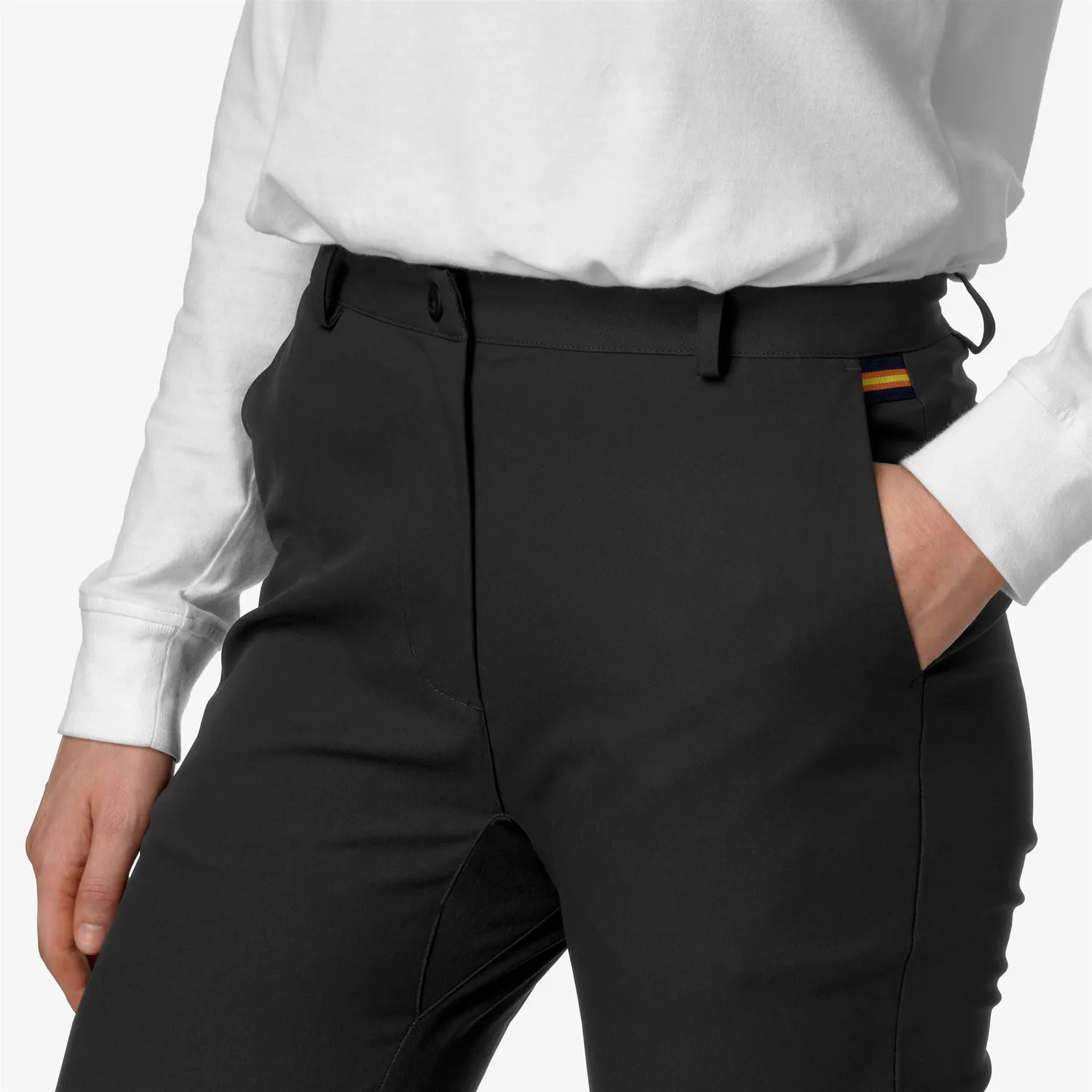 K-Way Elaise Twill Peach pantaloni dama Black Pure chino