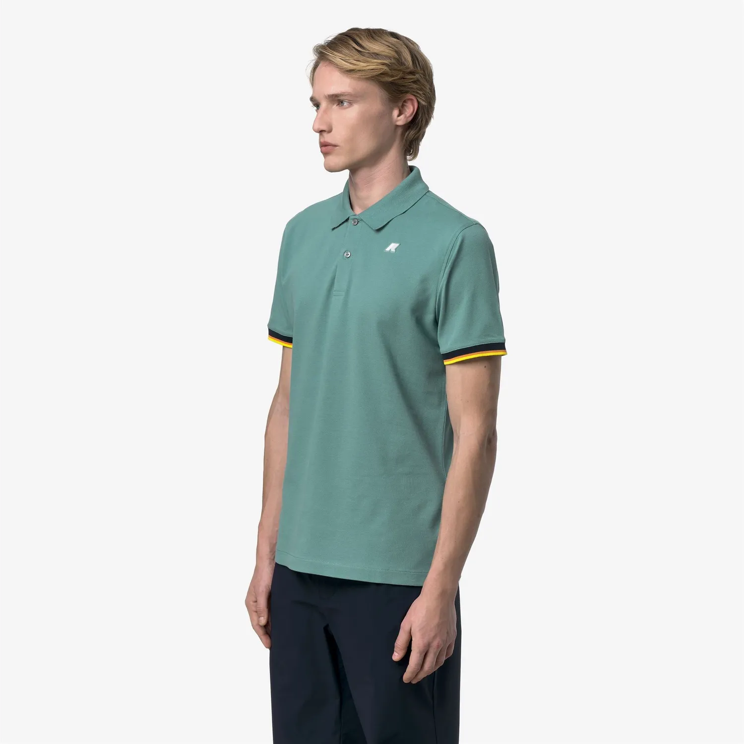 K-Way Vincent Pique Slim polo barbati verde XS-3XL bumbac
