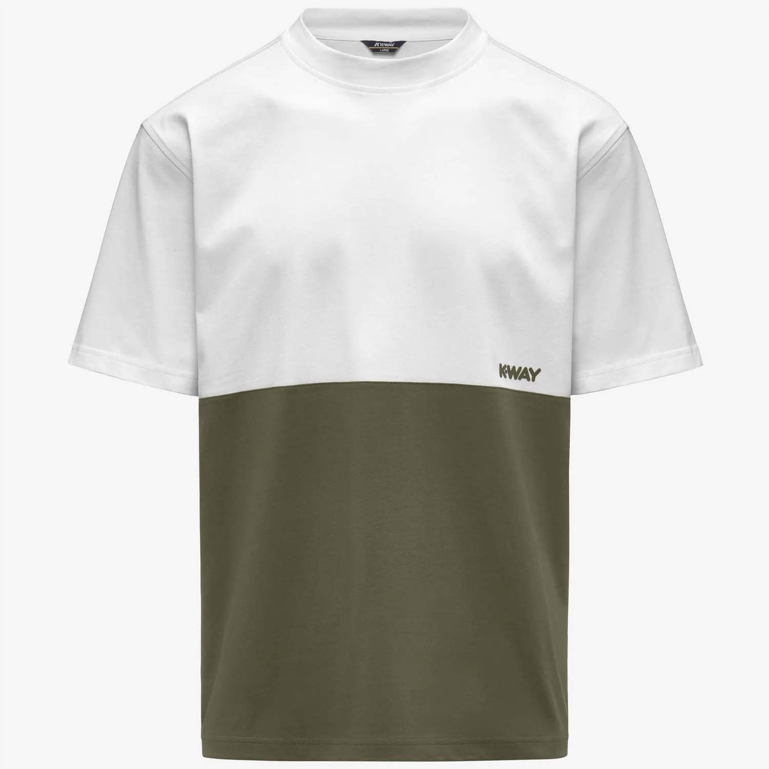 K-Way Solo tricou barbati verde-alb colorblock