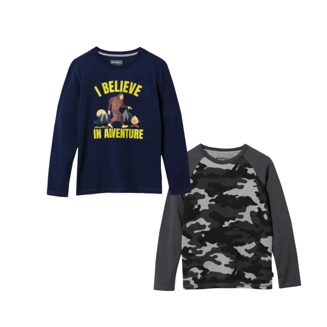 Eddie Bauer tricou băieți bleumarin 2-pack bumbac