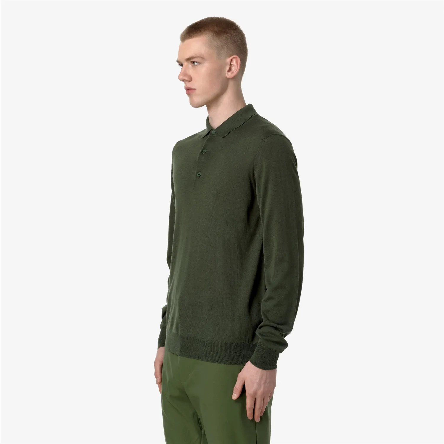 K-Way Rey Wool Merino Blend pulover lână verde XS-3XL