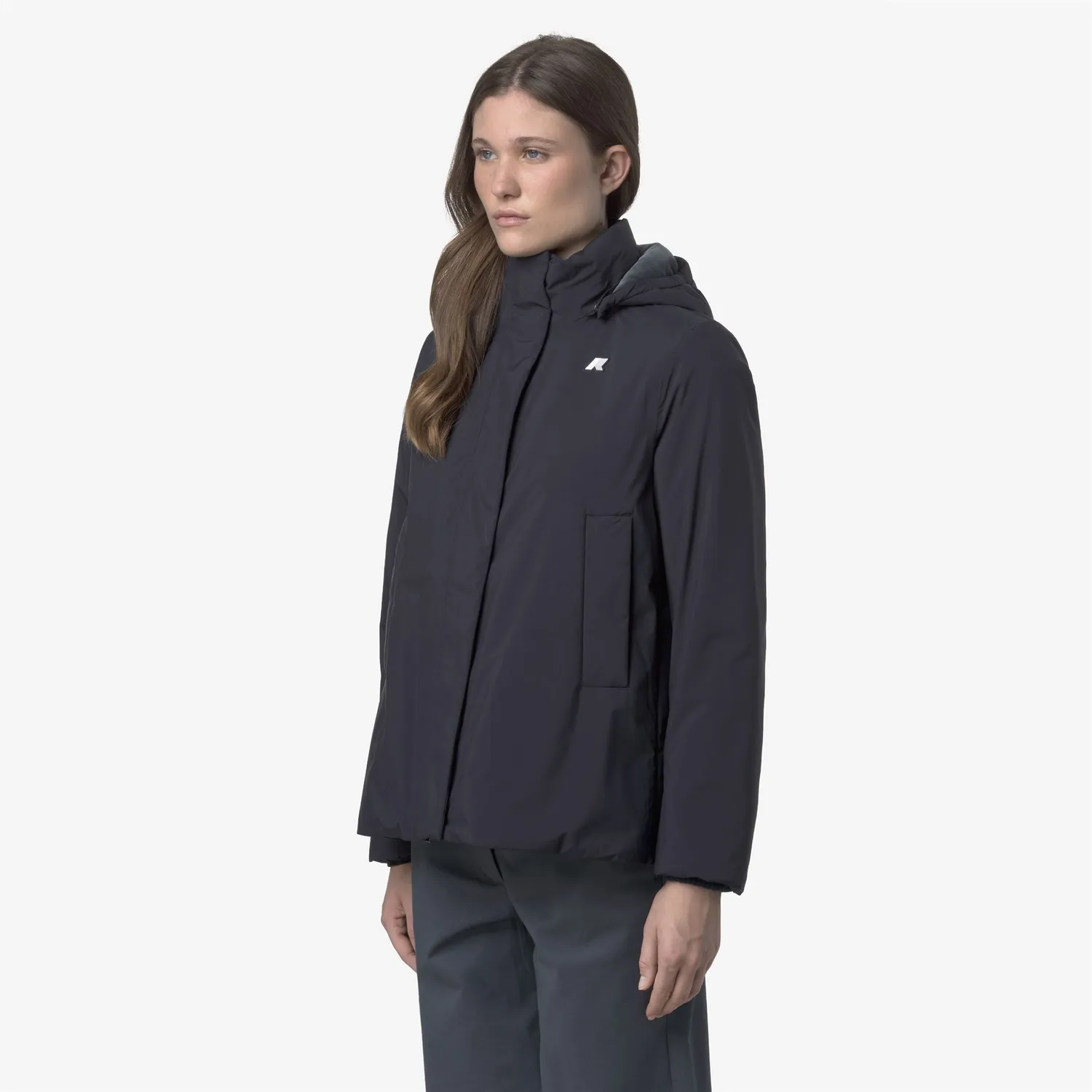 K-Way Marlette Soft Touch geaca dama albastra calduroasa