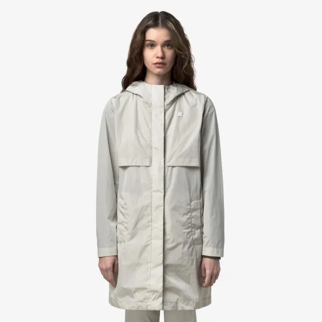 K-Way Sophilene Satin geaca dama bej lucioasa