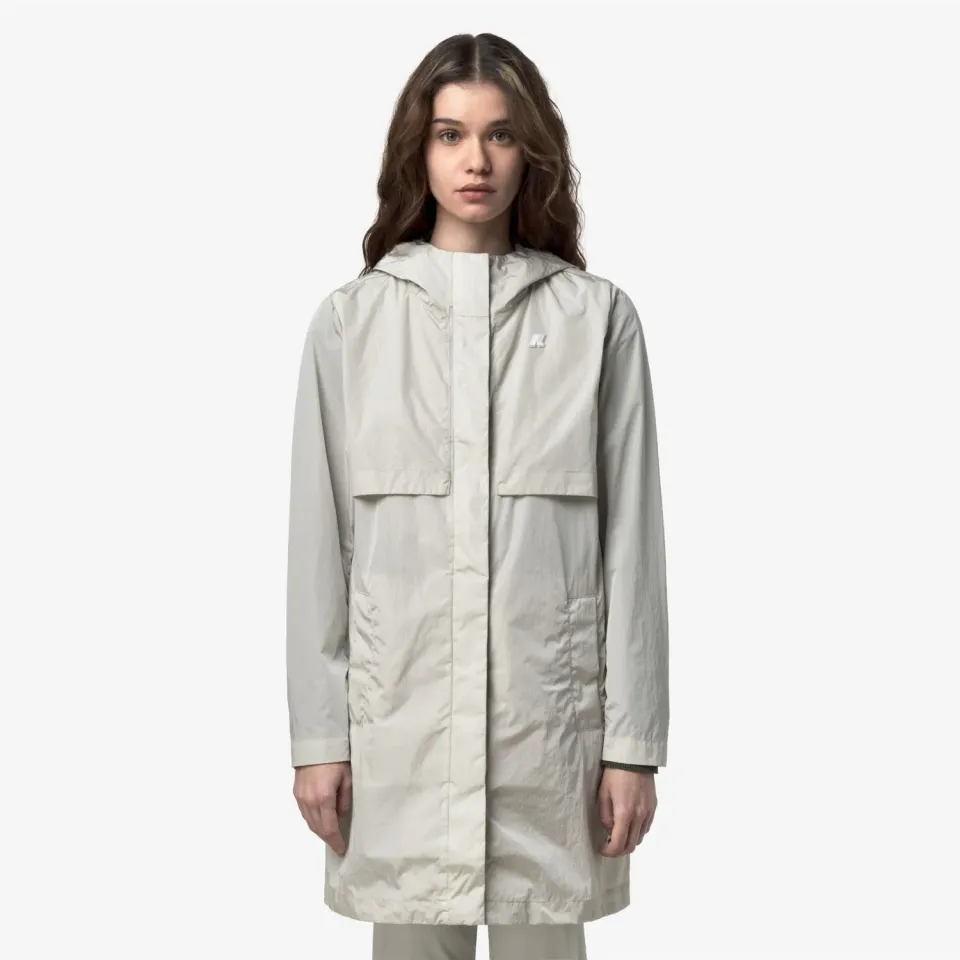 K-Way Sophilene Satin geaca dama bej lucioasa