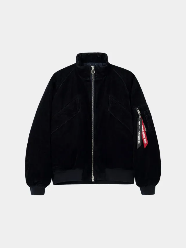 Alpha Industries MA-1 Solid Homme geacă bleumarin catifea
