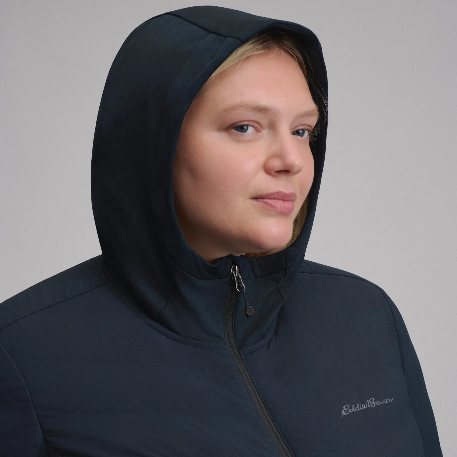Eddie Bauer Motionloft Hybrid Down geaca dama negru calduroasa