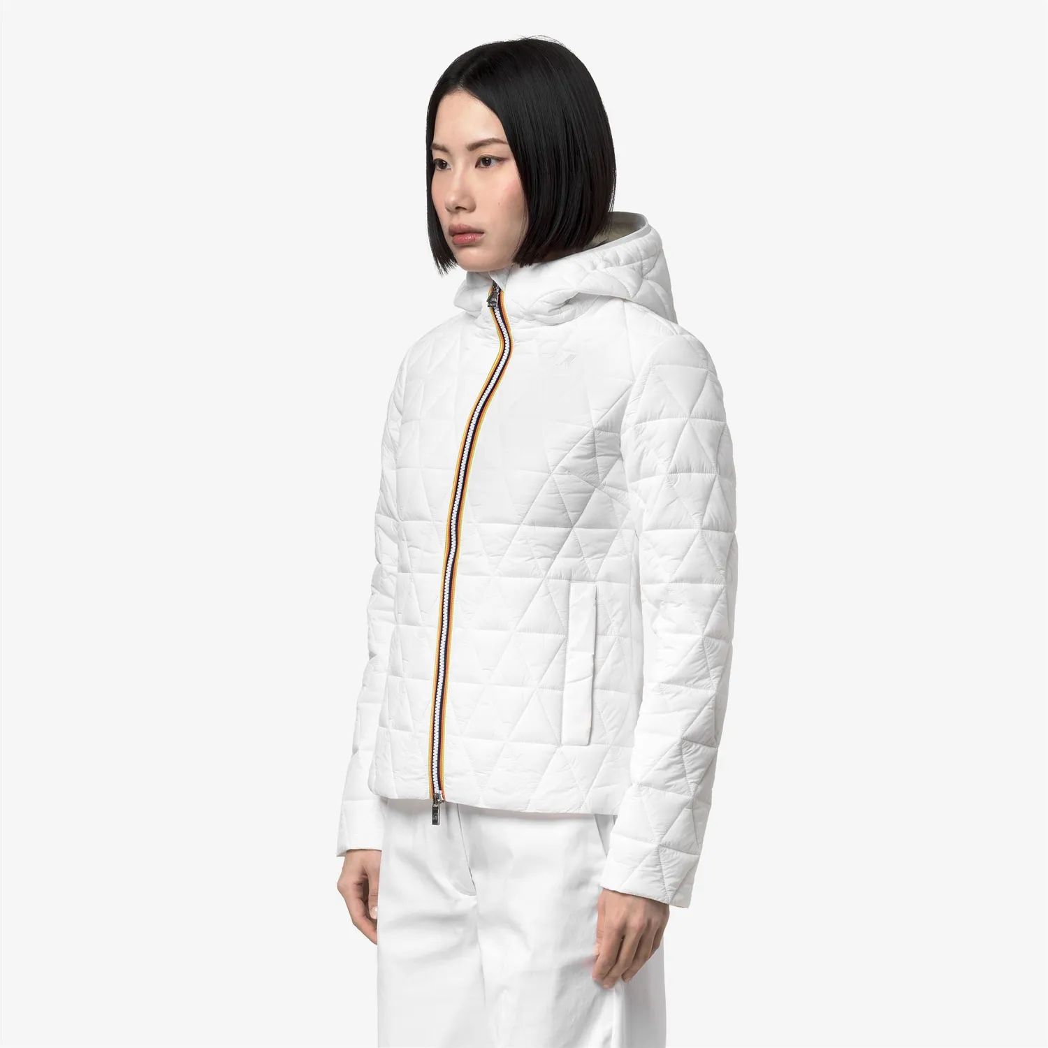 K-Way Lil Diamond Quilted Warm geaca dama alba