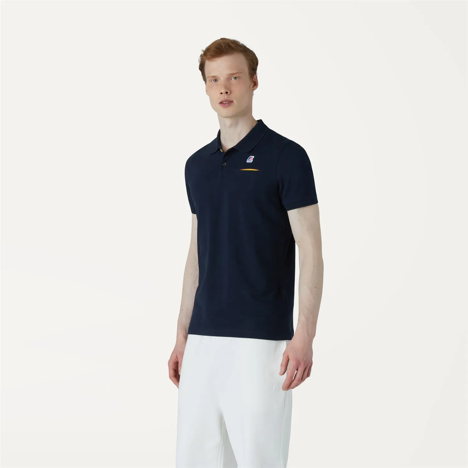 K-Way Briac Stretch polo barbati Blue Depth bumbac