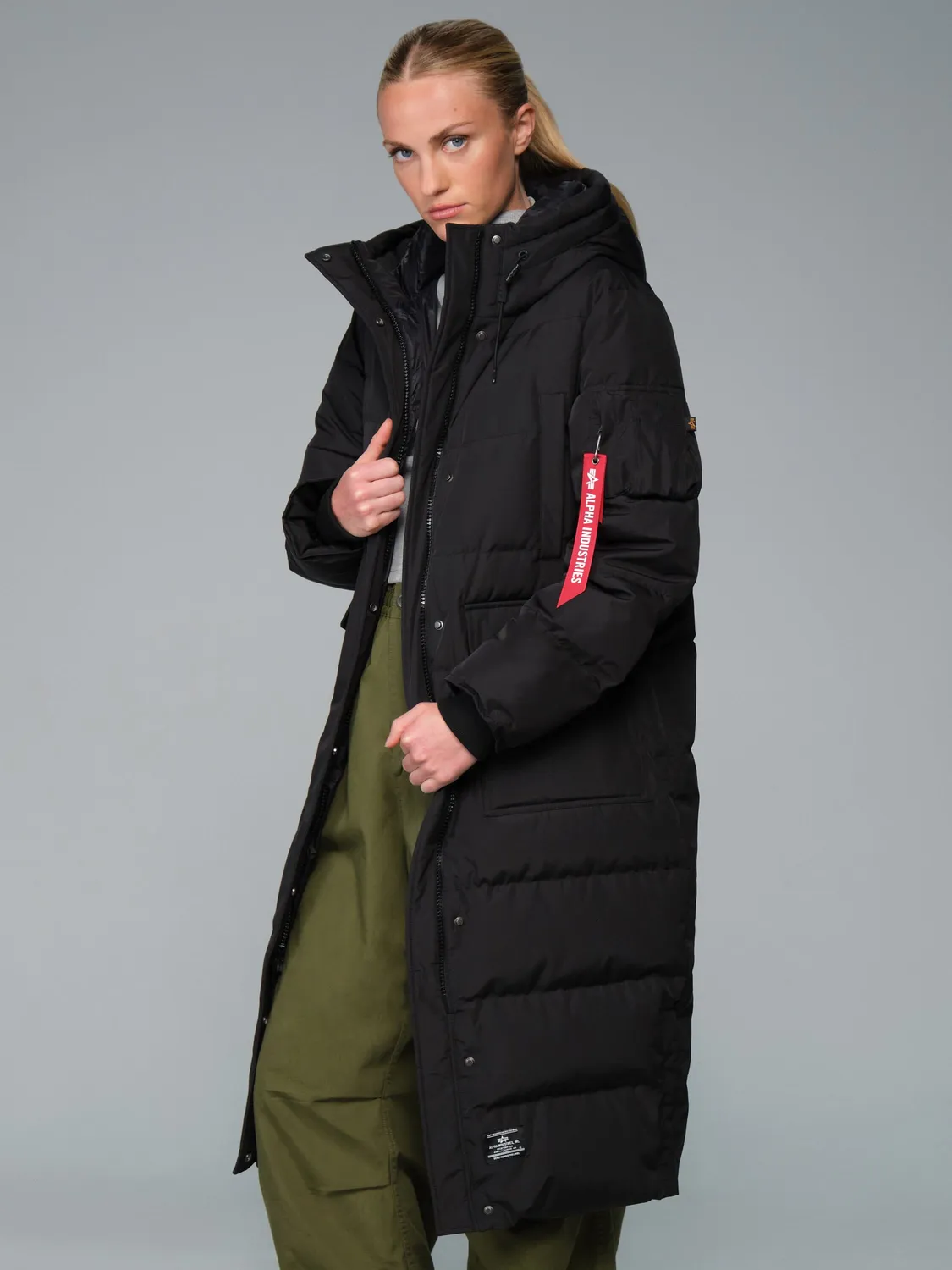 Alpha Industries Sierra Long Puffer parka damă Negru