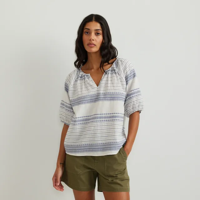 Eddie Bauer Dobby Striped camasa dama Dusk bumbac