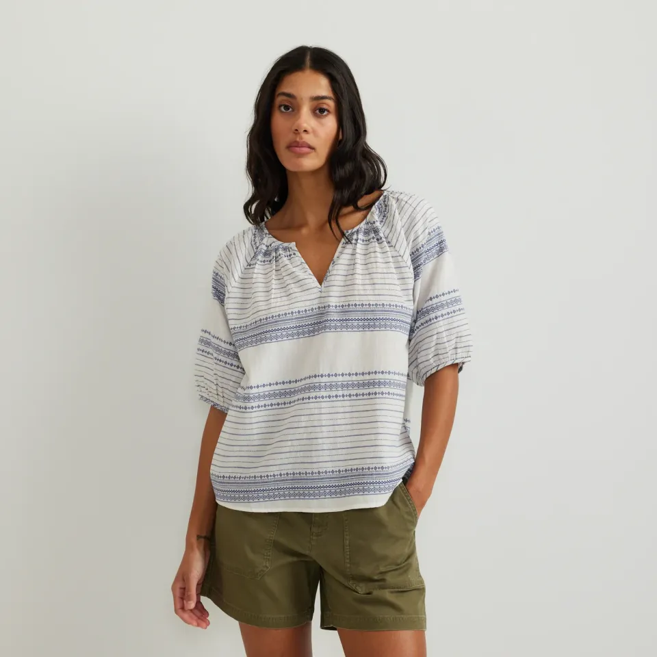 Eddie Bauer Dobby Striped camasa dama Dusk bumbac