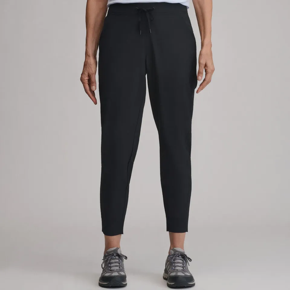 Eddie Bauer Departure Stretch Mid-Rise Joggers pantaloni dama negri elastici