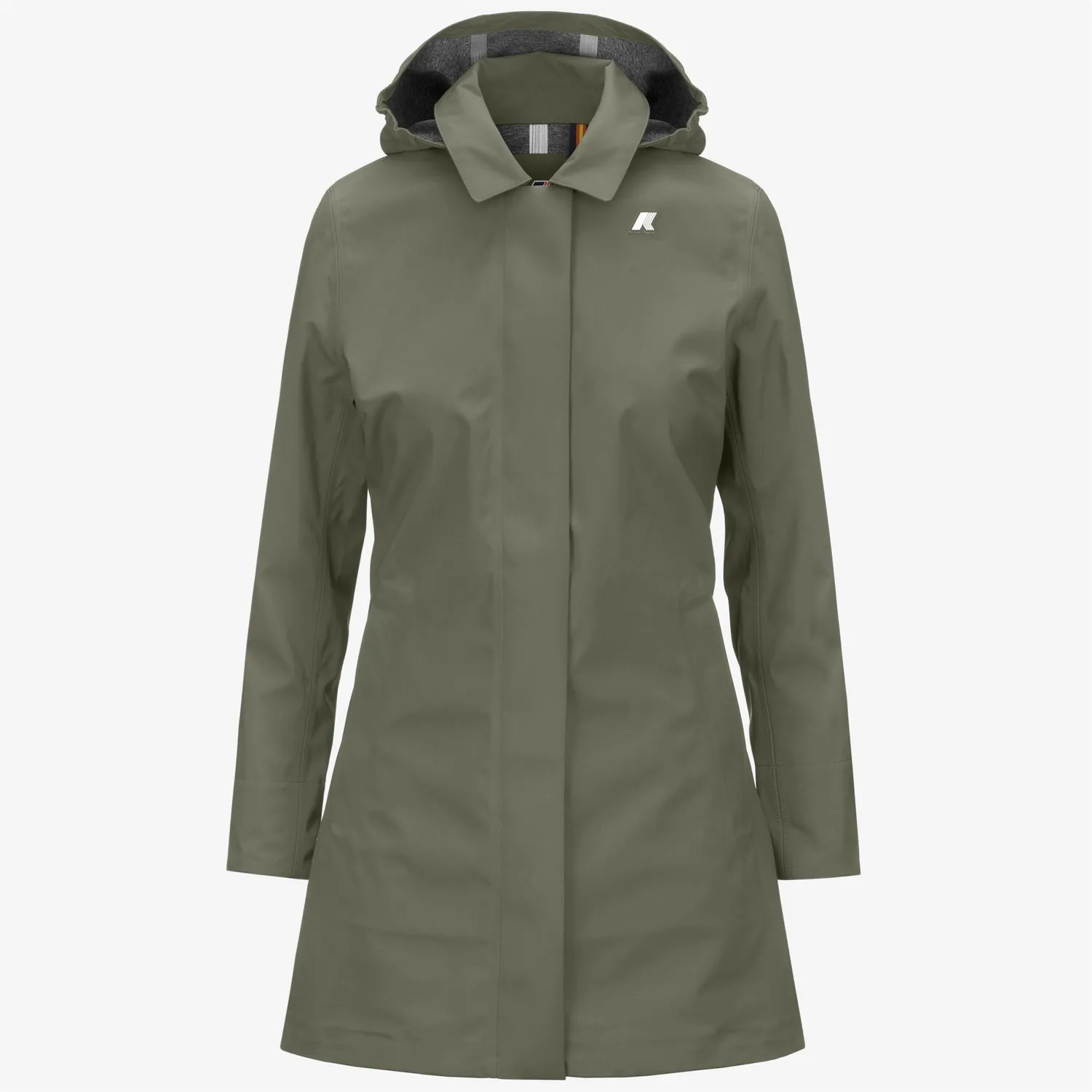 K-Way Mathy Bonded Jersey palton dama verde licheni
