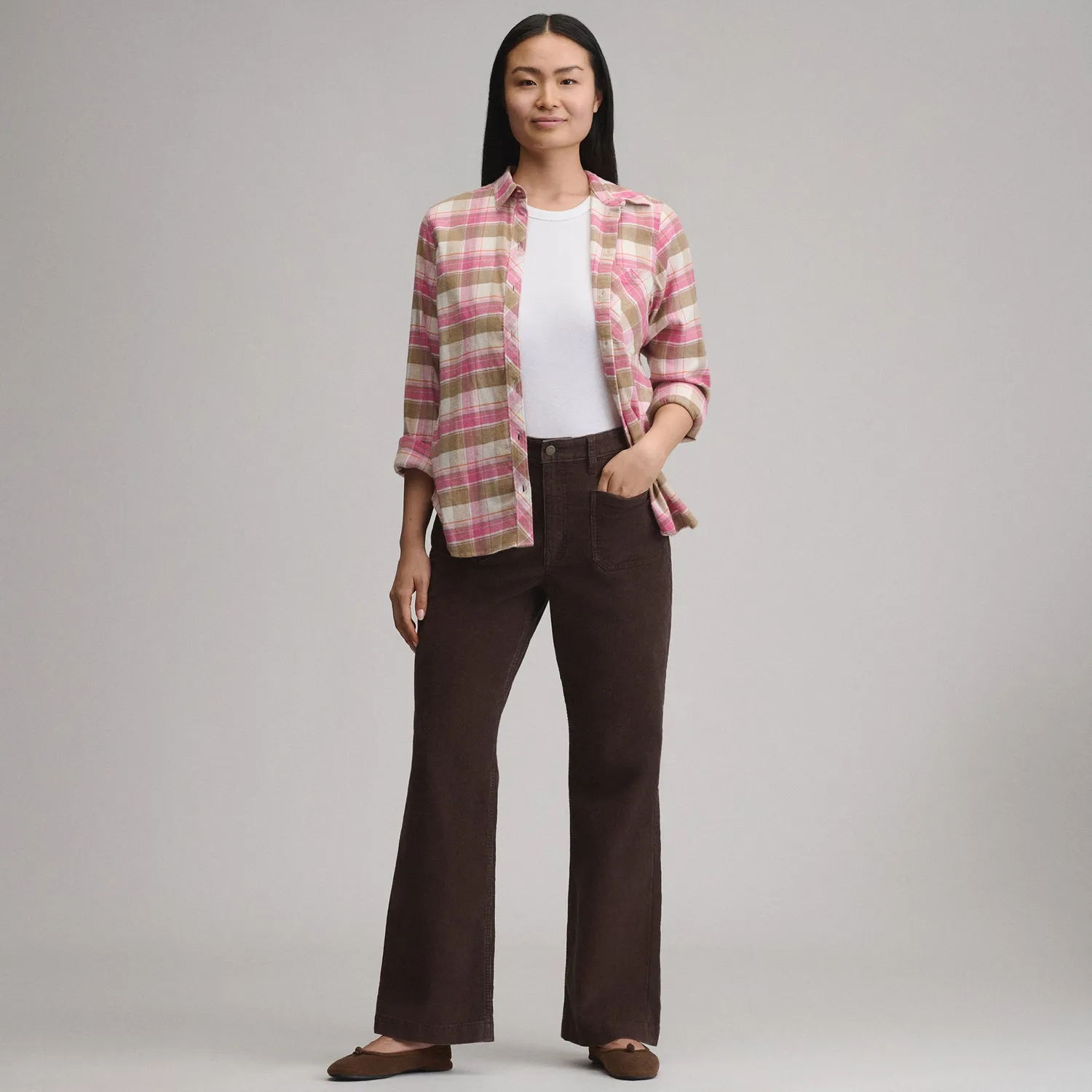 Eddie Bauer True Icon Stretch pantaloni damă Deep Wisteria elastici