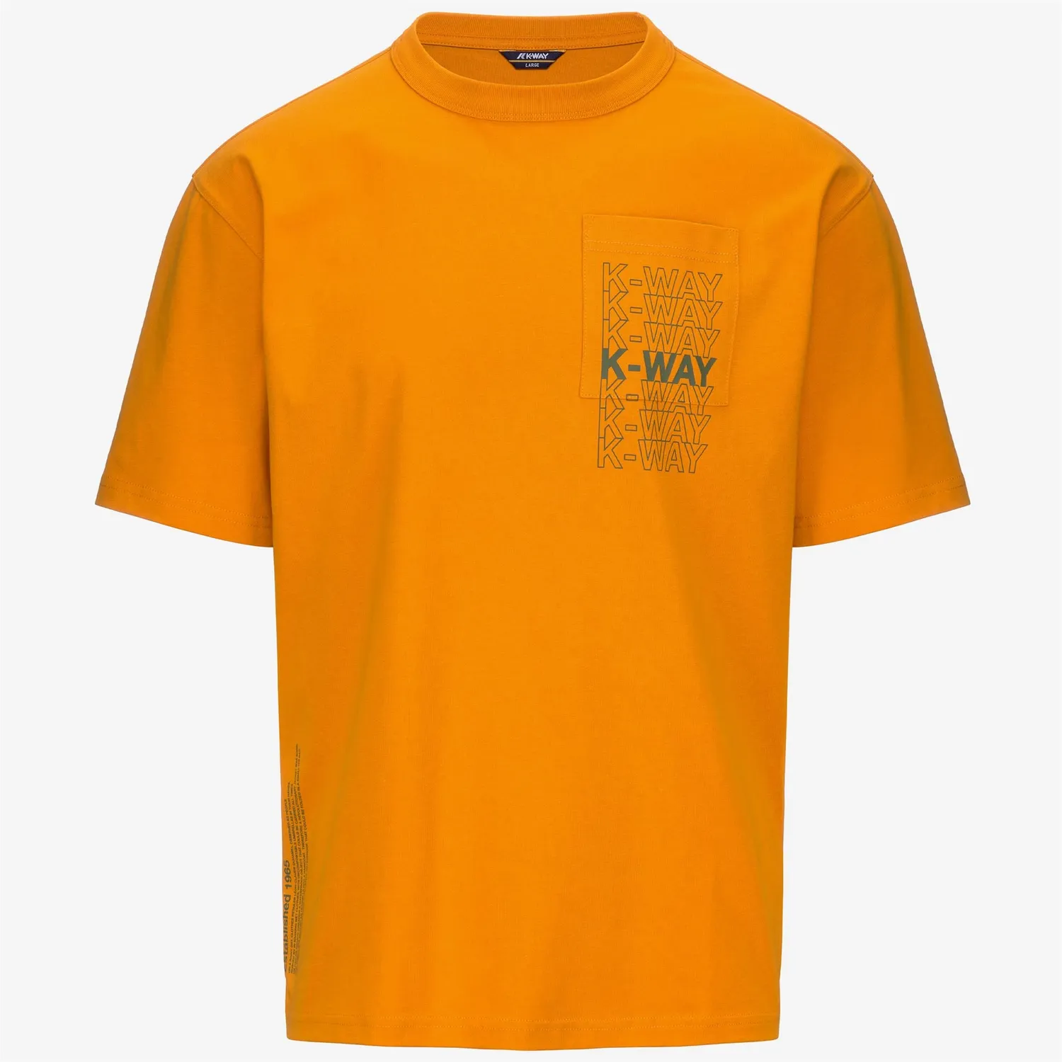 K-Way Fantome Lettering tricou barbati portocaliu bumbac