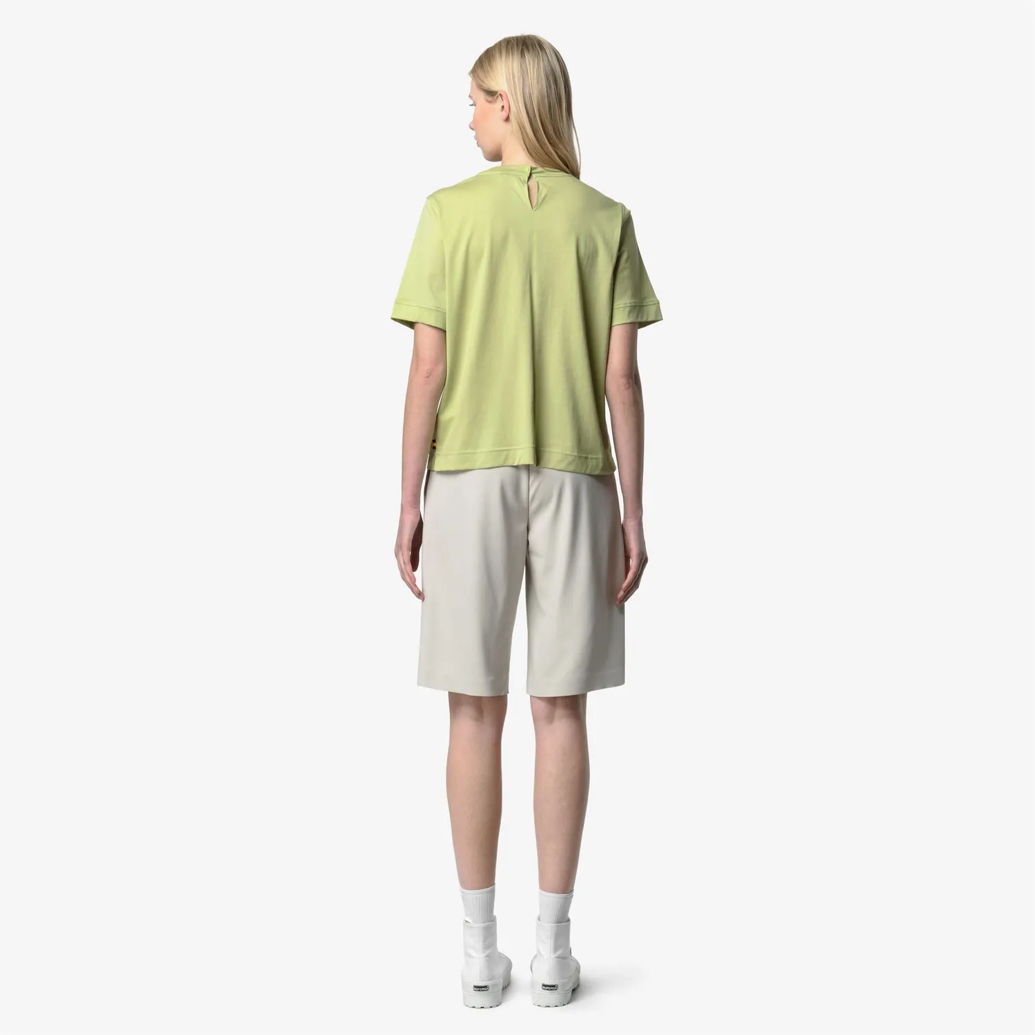 K-Way Gabillou Cotton Silk tricou femei verde lime matase