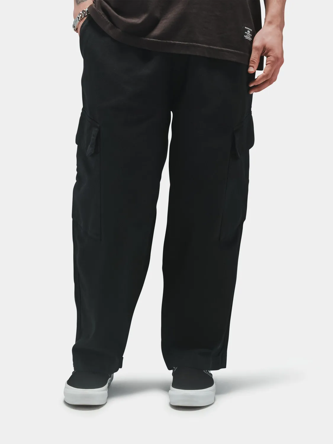 Alpha Industries Cargo Cotton pantaloni Black bumbac