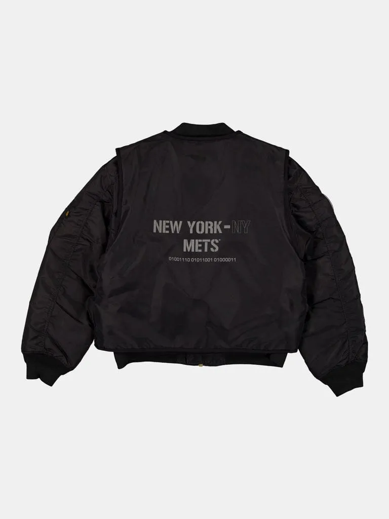 Alpha Industries MA-1 New York Mets x New Era geaca bomber negru 2in1