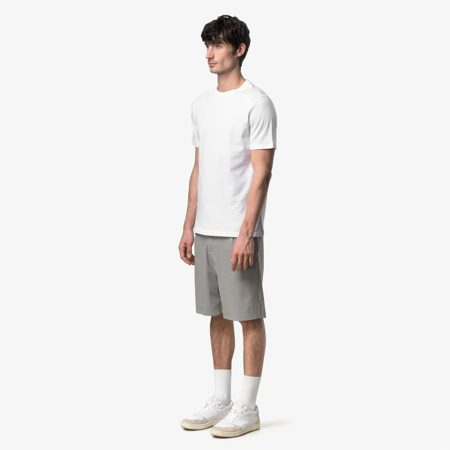 K-Way Odom Jersey Micro Lettering Slim tricou alb bumbac
