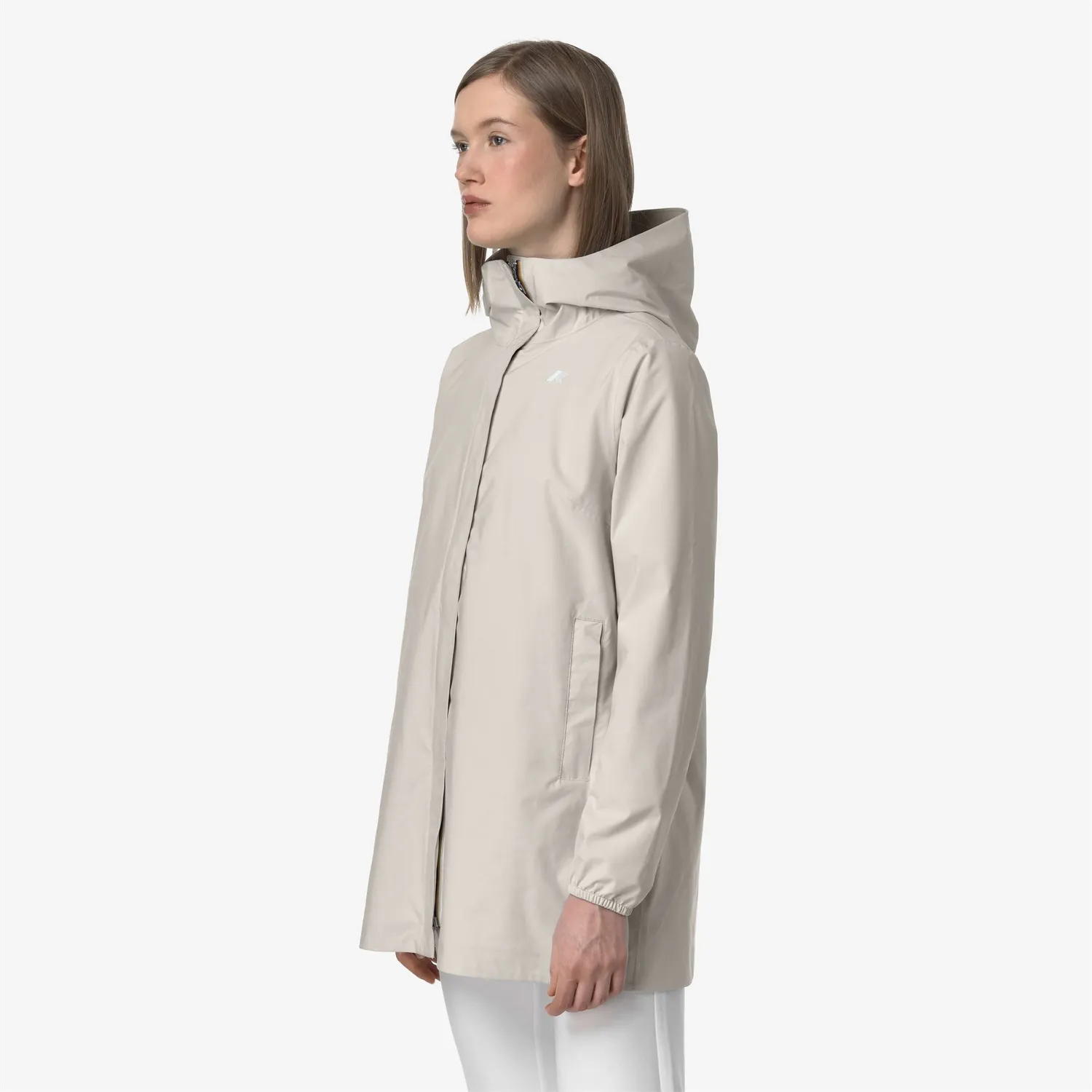 K-Way Sophie Stretch Dot geaca medie bej impermeabila