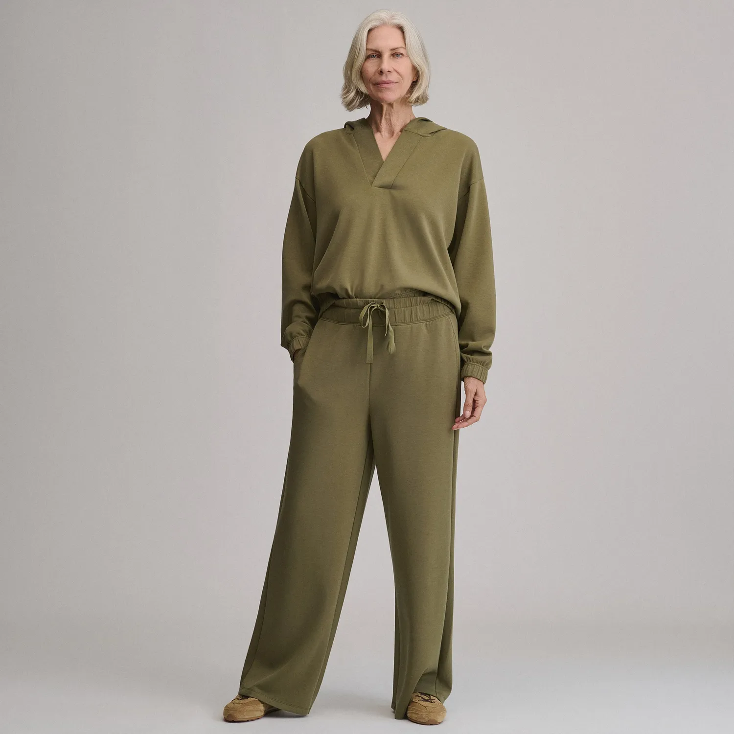 Eddie Bauer Luxe Soft pantaloni largi Wine Berry