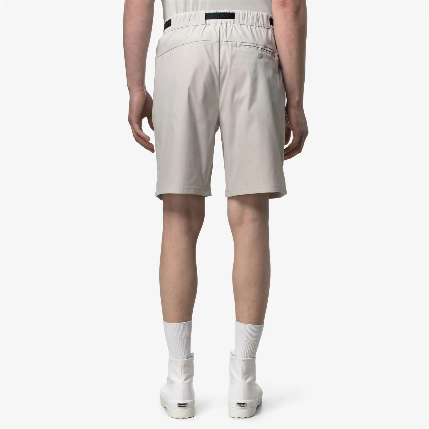 K-Way Bourrier shorts barbati bej sport cu buzunare