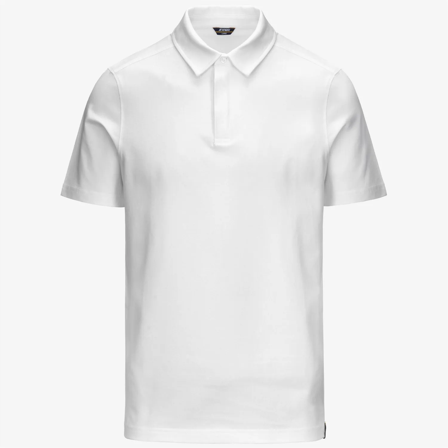 K-Way Vincelle polo barbati alb din bumbac stretch