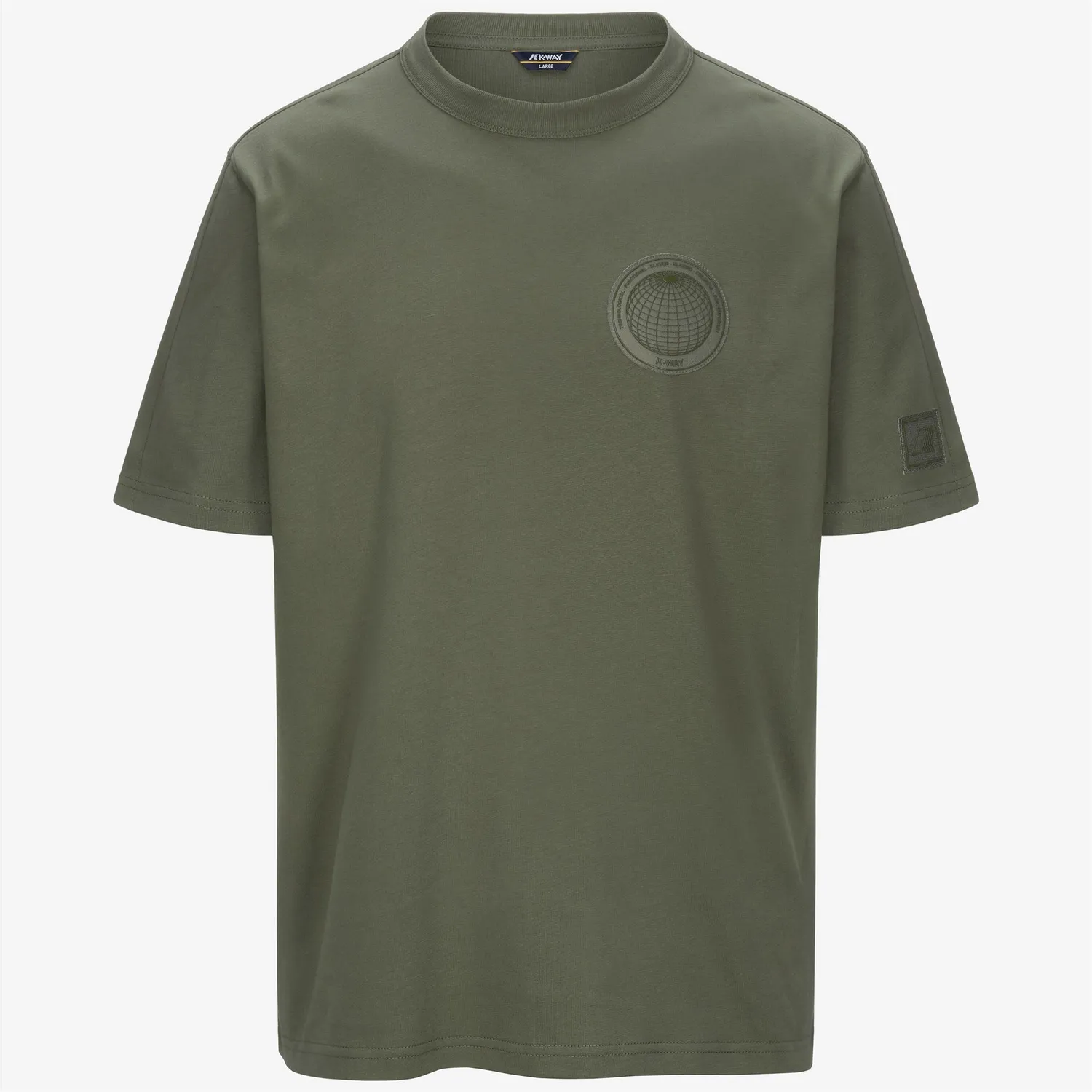 K-Way Fantome Chest Label tricou barbati verde lichen bumbac gros