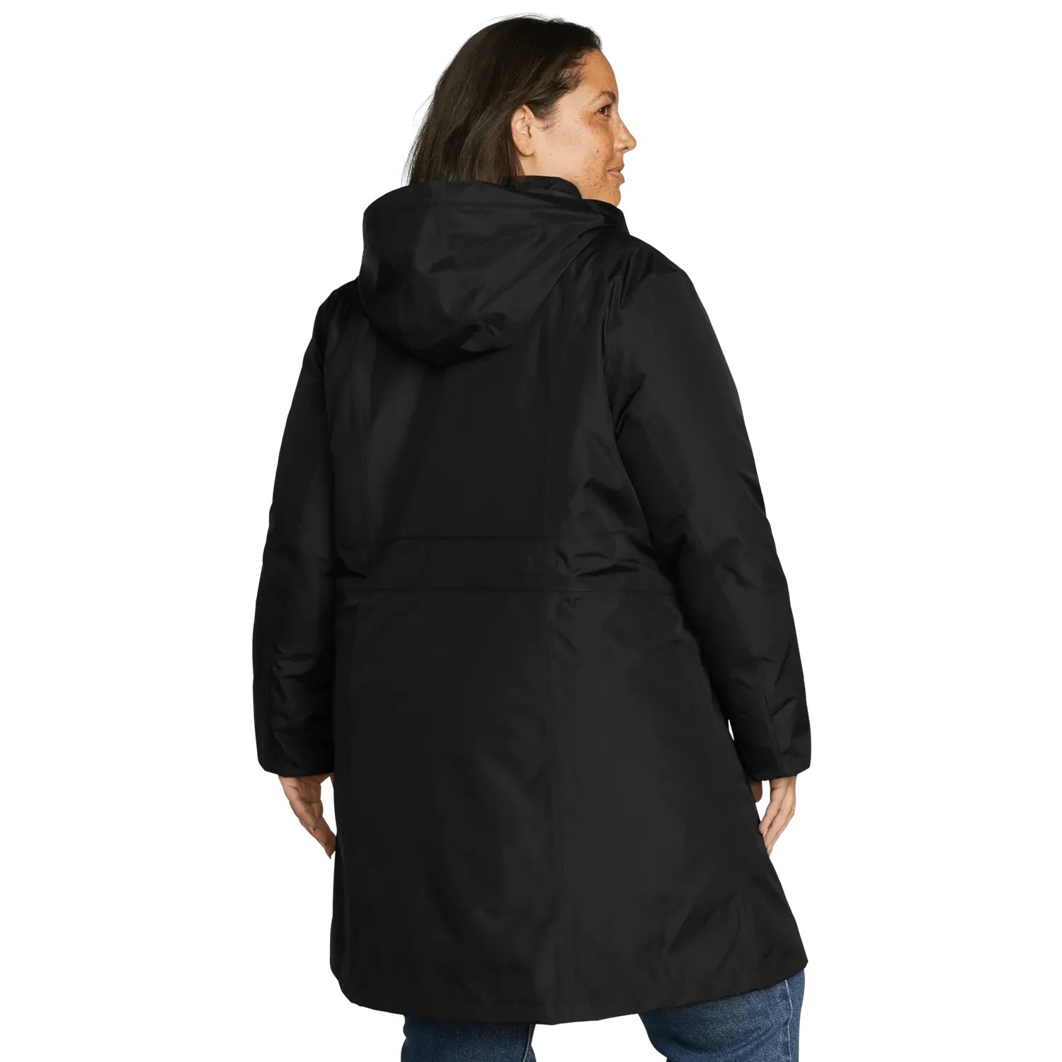 Eddie Bauer Girl on the Go Trench palton damă negru impermeabil