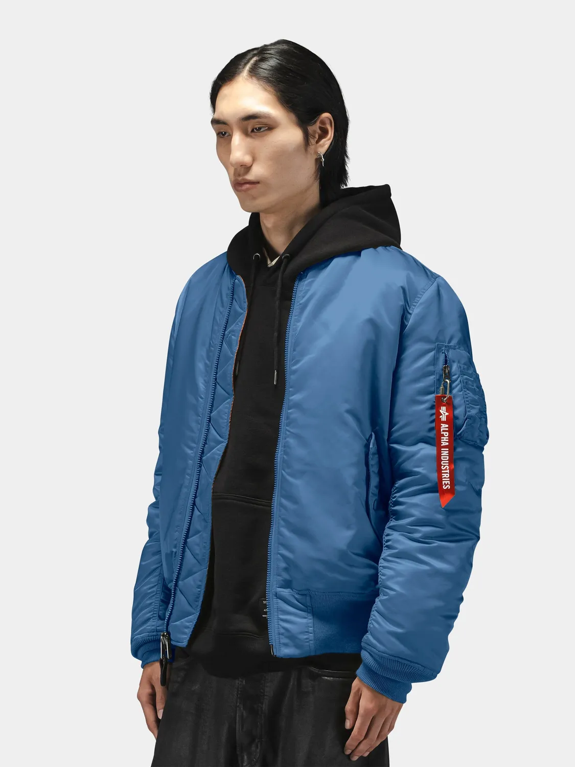 Alpha Industries MA-1 geacă bomber reversibilă albastru elemental