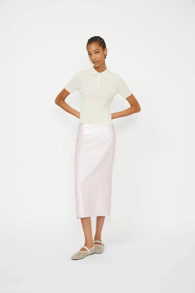 Isabelle Blanche polo tricotat bumbac roz S