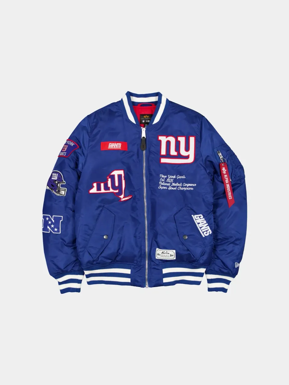 Alpha Industries New York Giants MA-1 geacă bomber albastru