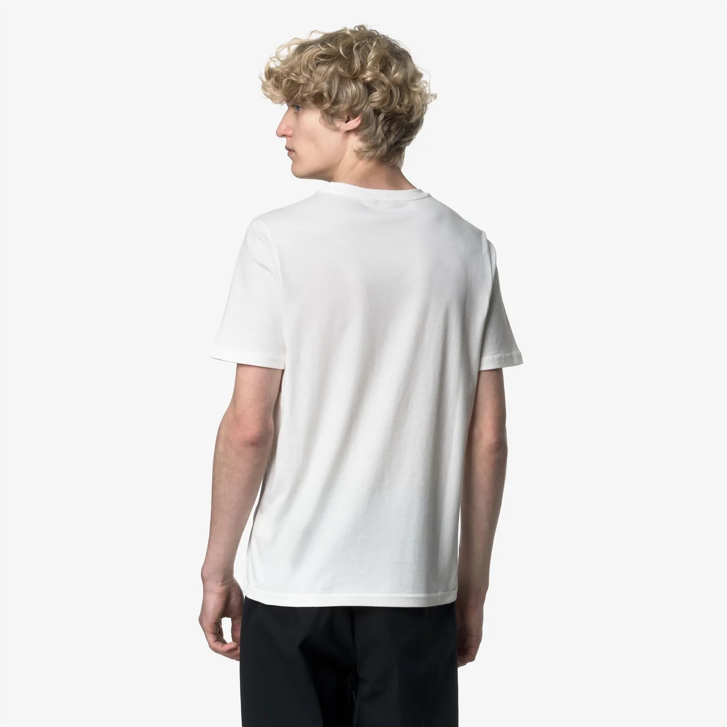 K-Way Odom tricou barbati alb gardenia slim bumbac