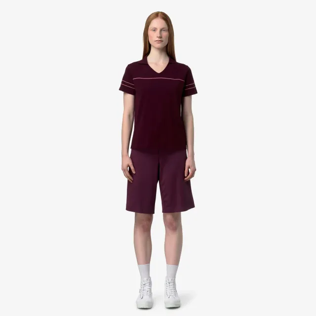 K-Way Mazardy Stripes polo dama violet dungi bumbac