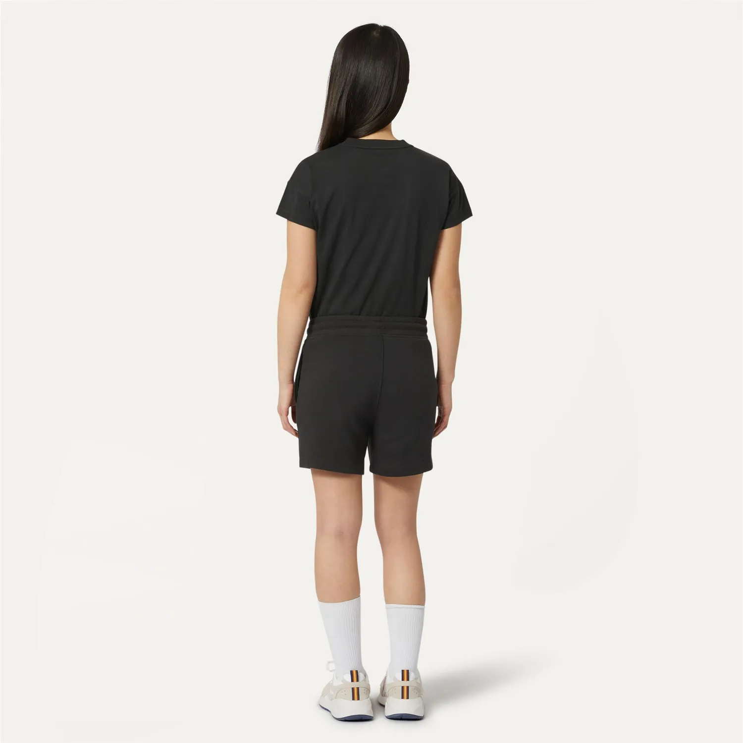K-Way Rika pantaloni scurti negri bumbac dama