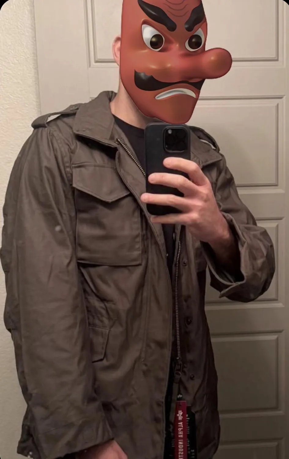 Alpha Industries M-65 geaca field olive lunga pana la coapsa