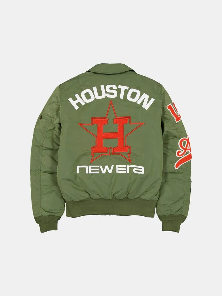 Alpha Industries MA-1 Houston Astros geaca bomber verde